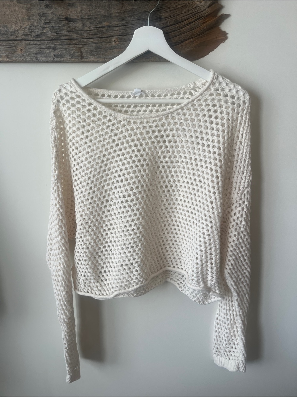 Garage Open-Knit Long Sleeve Top